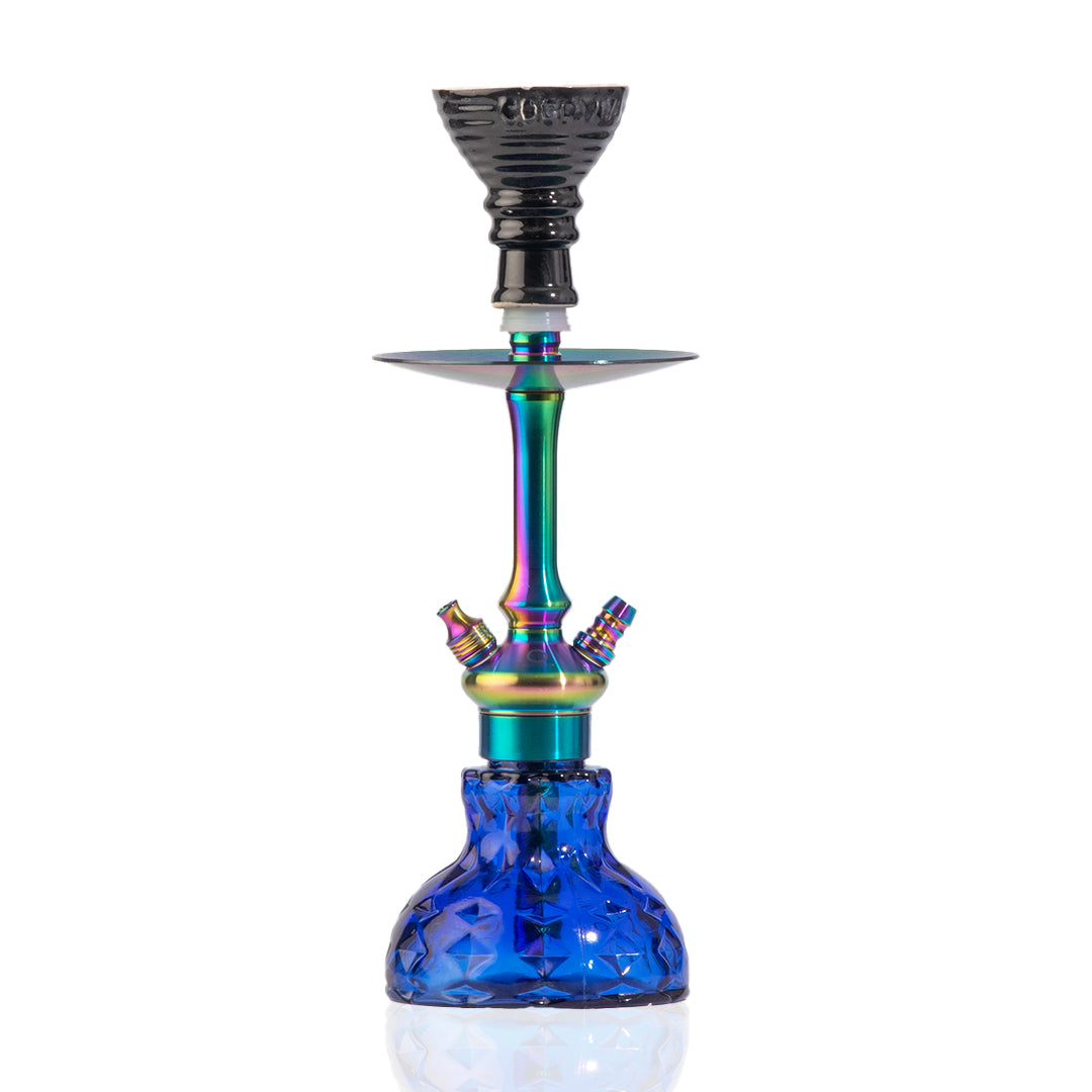 COCOYAYA Oakley Hookah (Conquer Series) - Rainbow Stem (Blue Base)