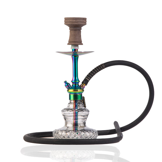 COCOYAYA Oakley Hookah (Conquer Series) - Rainbow Stem (Transparent Base)