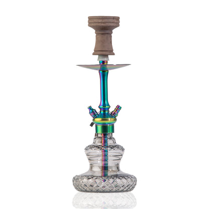 COCOYAYA Oakley Hookah (Conquer Series) - Rainbow Stem (Transparent Base)