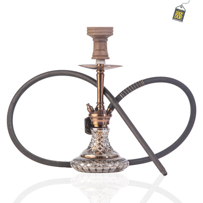 COCOYAYA Poco Hookah (Conquer Series) - Bronze Stem / Cut Glass Base