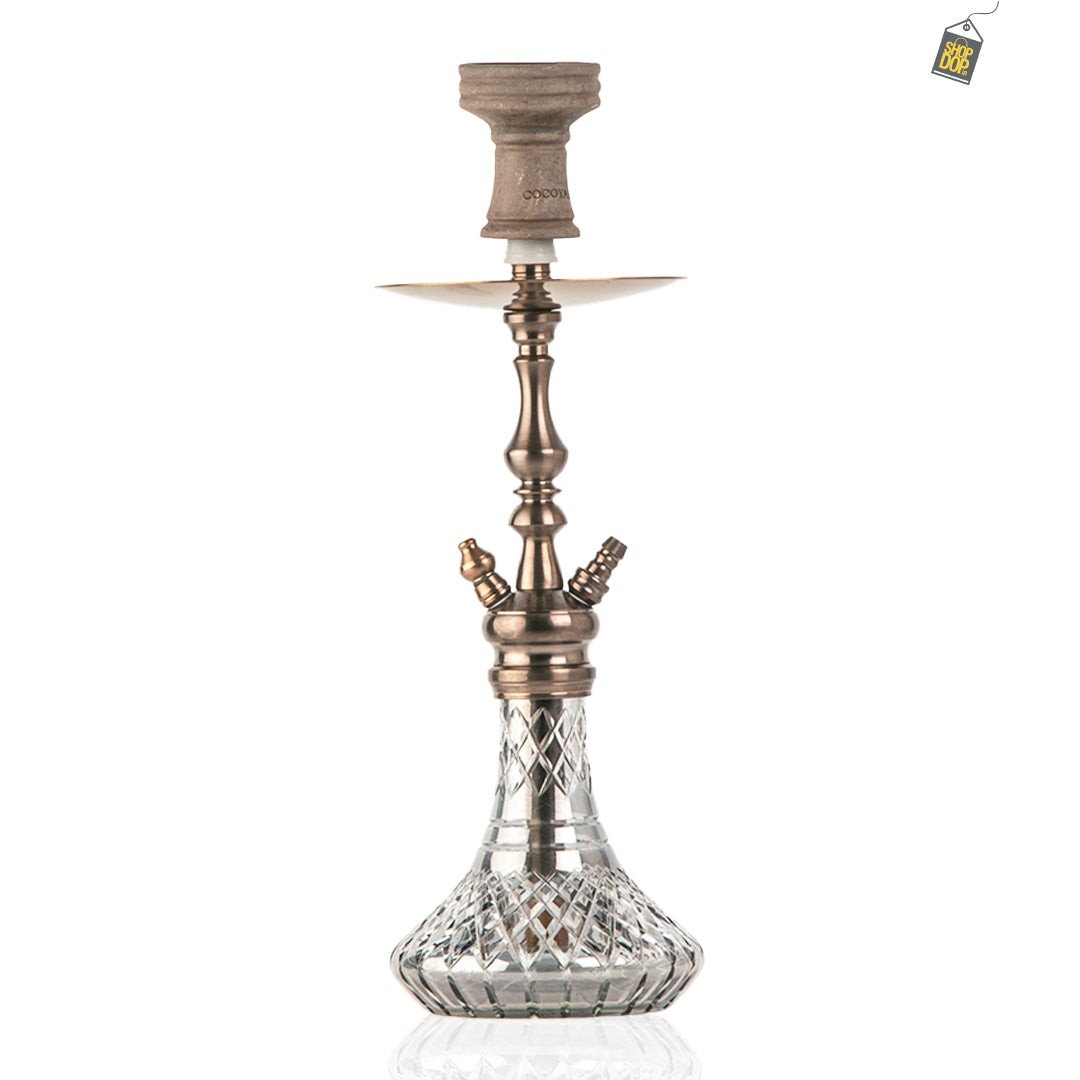 COCOYAYA Simba Hookah - Bronze Finish with Cut Glass Base