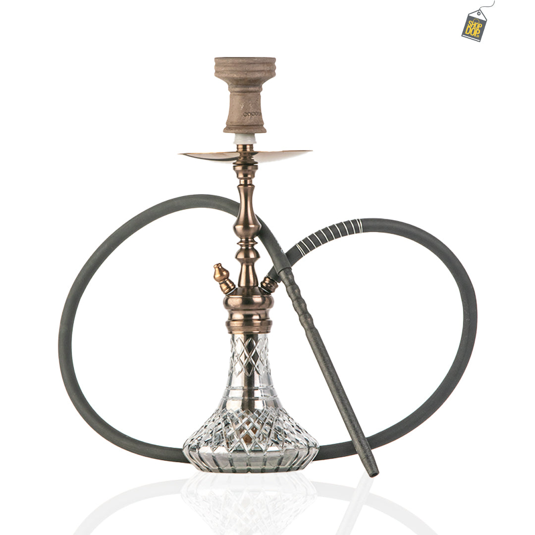 COCOYAYA Simba Hookah - Bronze Finish with Cut Glass Base