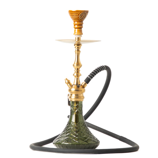 COCOYAYA Simba Hookah - Dark Green Base/Golden Stem