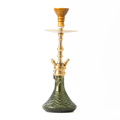 COCOYAYA Simba Hookah - Dark Green Base/Golden Stem