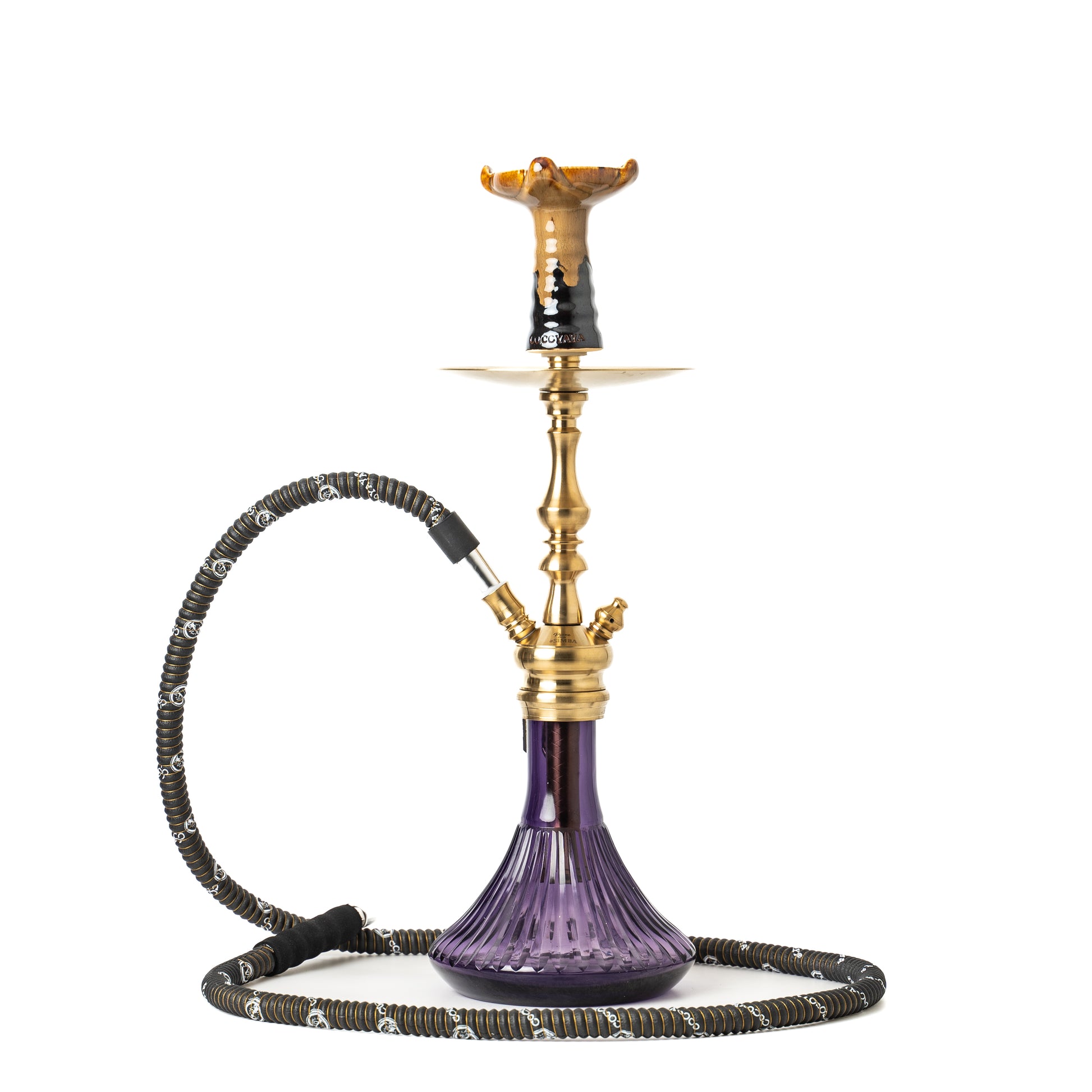 COCOYAYA Simba Hookah - Light Purple Base/Golden Stem