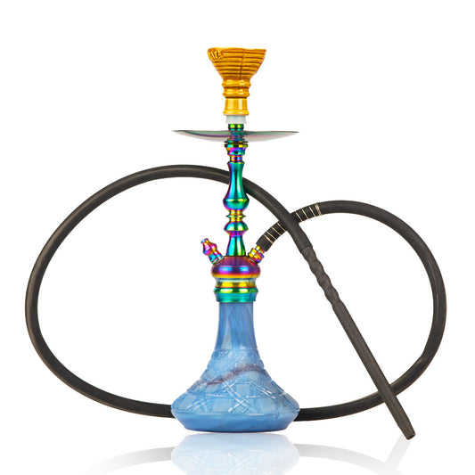 COCOYAYA Simba Hookah - Sky Blue Base/Rainbow Stem