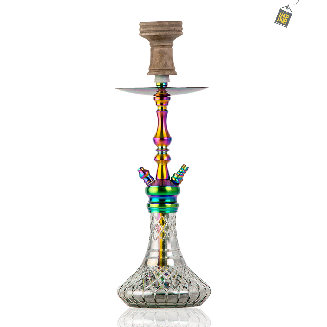 COCOYAYA Simba Hookah - Transparent Base/Rainbow Stem