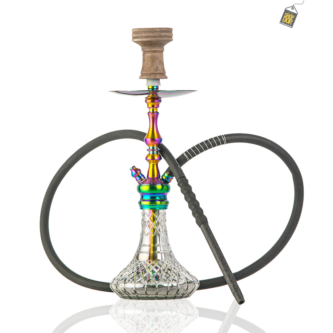 COCOYAYA Simba Hookah - Transparent Base/Rainbow Stem