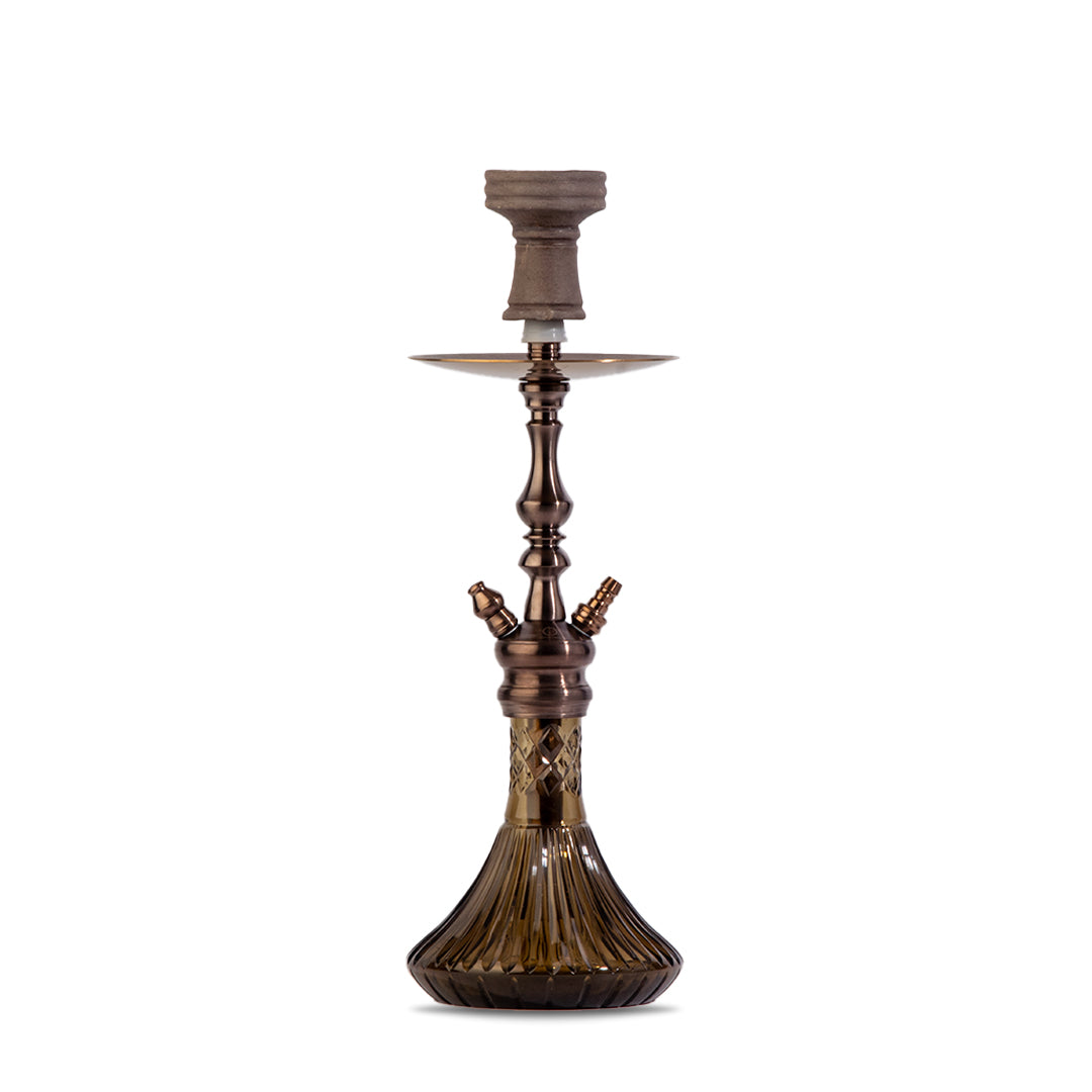 COCOYAYA Simba Hookah - Bronze Finish with Cut Glass Base