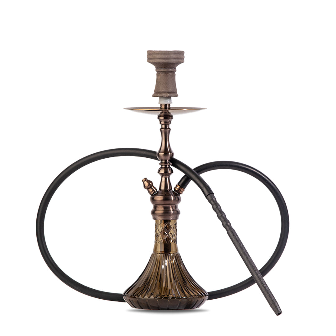 COCOYAYA Simba Hookah - Bronze Finish with Cut Glass Base