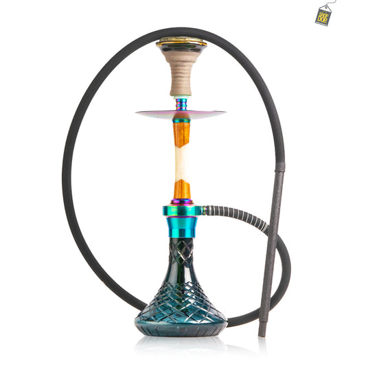 COCOYAYA Sydney Hookah - Rainbow Stem / Green Base