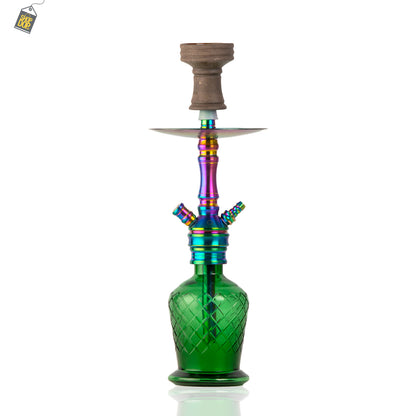 COCOYAYA VIP Amy Hookah - Rainbow Stem / Green Base