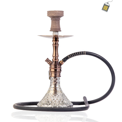 COCOYAYA VIP Lila Hookah - Bronze Stem (Cut Glass Base)