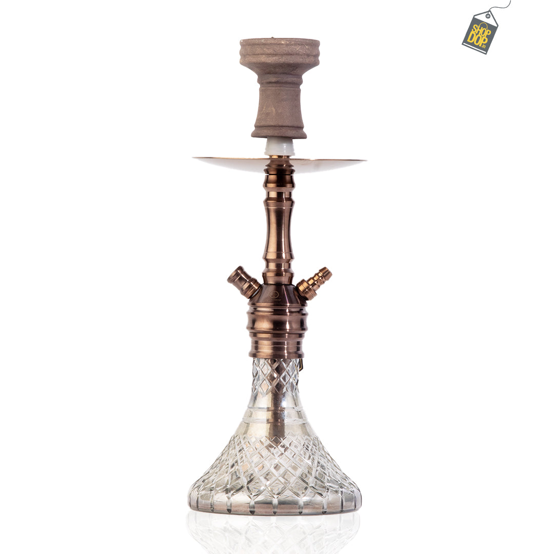 COCOYAYA VIP Lila Hookah - Bronze Stem (Cut Glass Base)