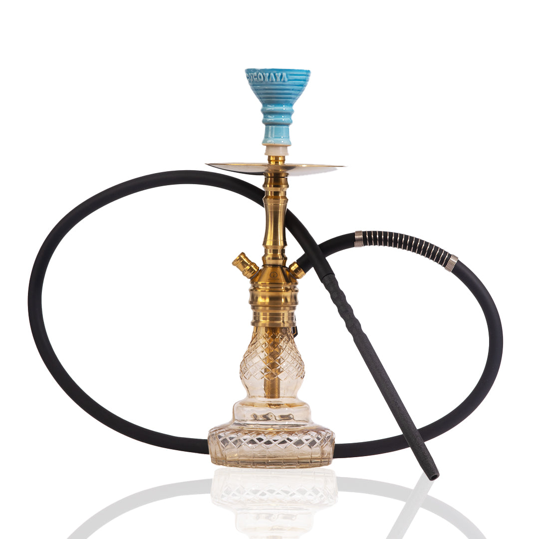 COCOYAYA VIP Lila Hookah - Golden Stem (Golden Base)