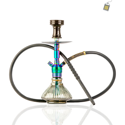 COCOYAYA VIP Micky Hookah - Rainbow Stem / Cut Glass Base