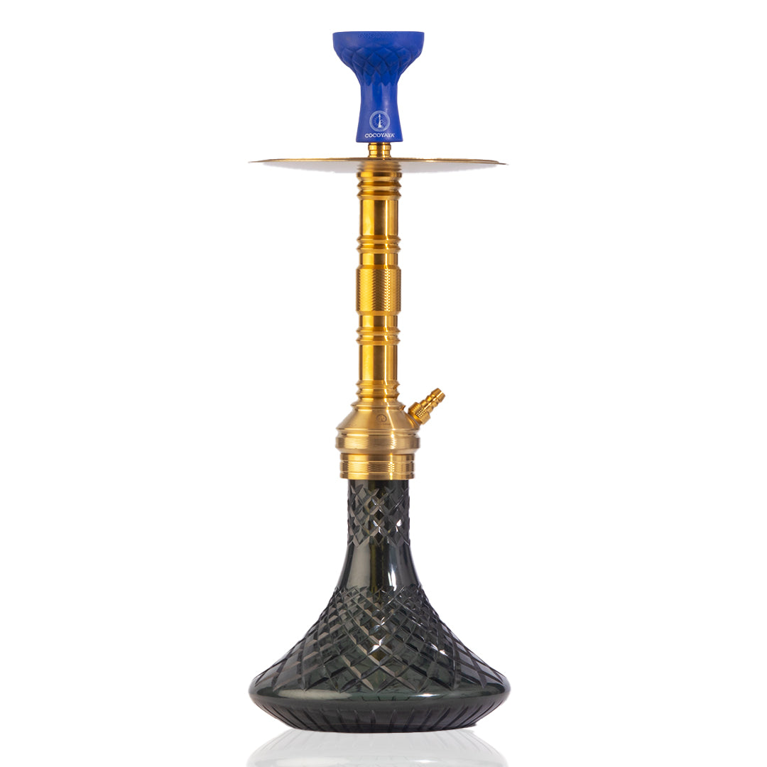 COCOYAYA Vega Hookah - Gold Stem / Black Base