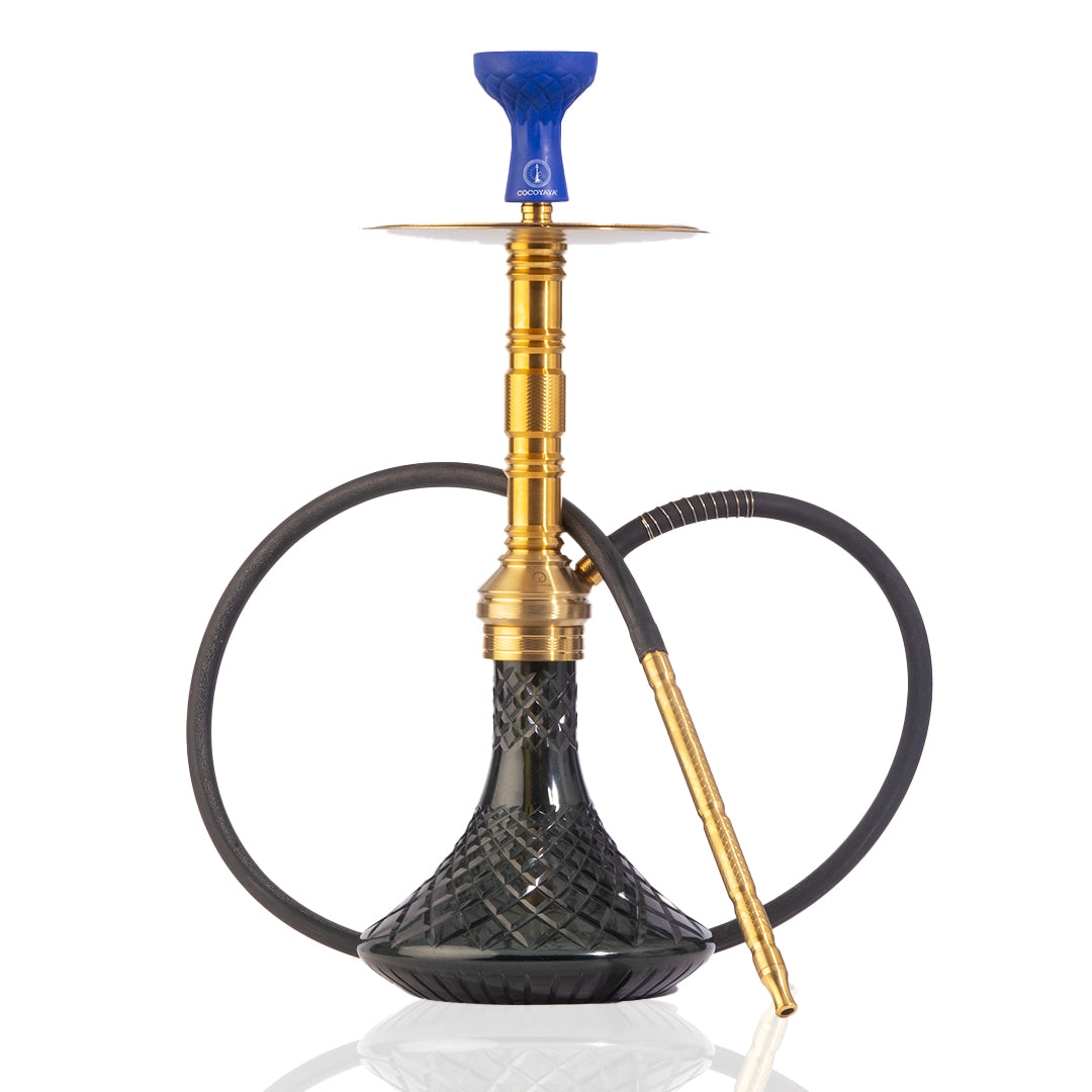 Shisha Collection Buy COCOYAYA Vega Hookah - Gold Stem / Black Base – shopdop.in