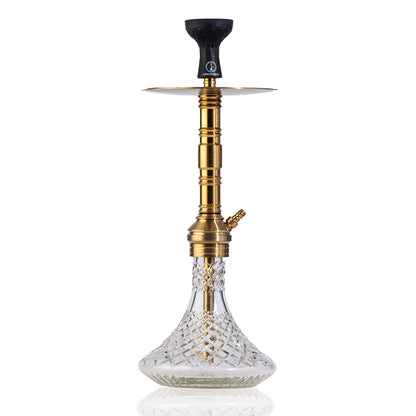 COCOYAYA Vega Hookah - Gold Stem / Transparent Base