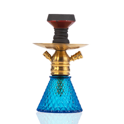 COCOYAYA X12 Hookah - Golden/Sky Blue Base