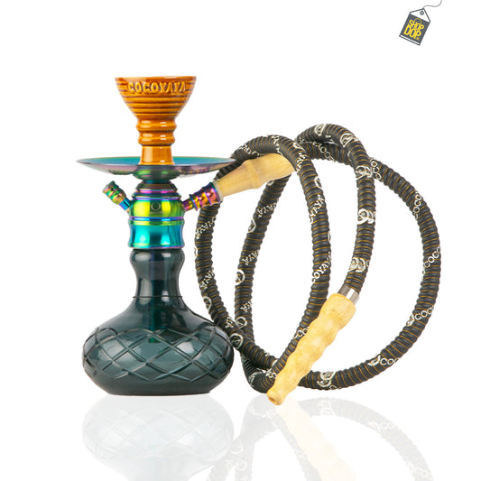 COCOYAYA X17 Hookah - Rainbow Stem / Black Base