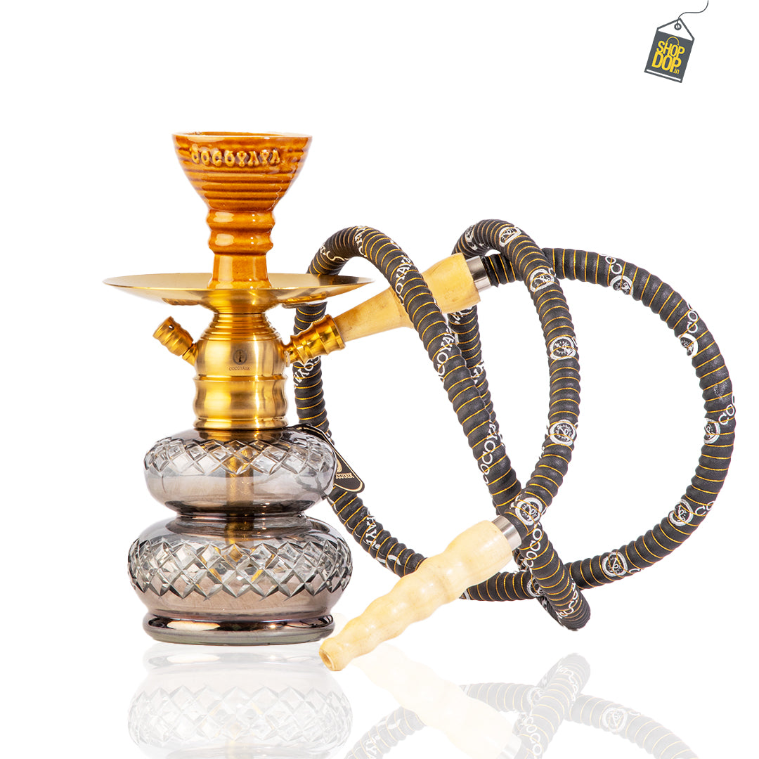 COCOYAYA X6 Hookah - Gold Stem / Cut Glass Base