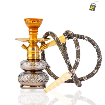 COCOYAYA X6 Hookah - Gold Stem / Cut Glass Base