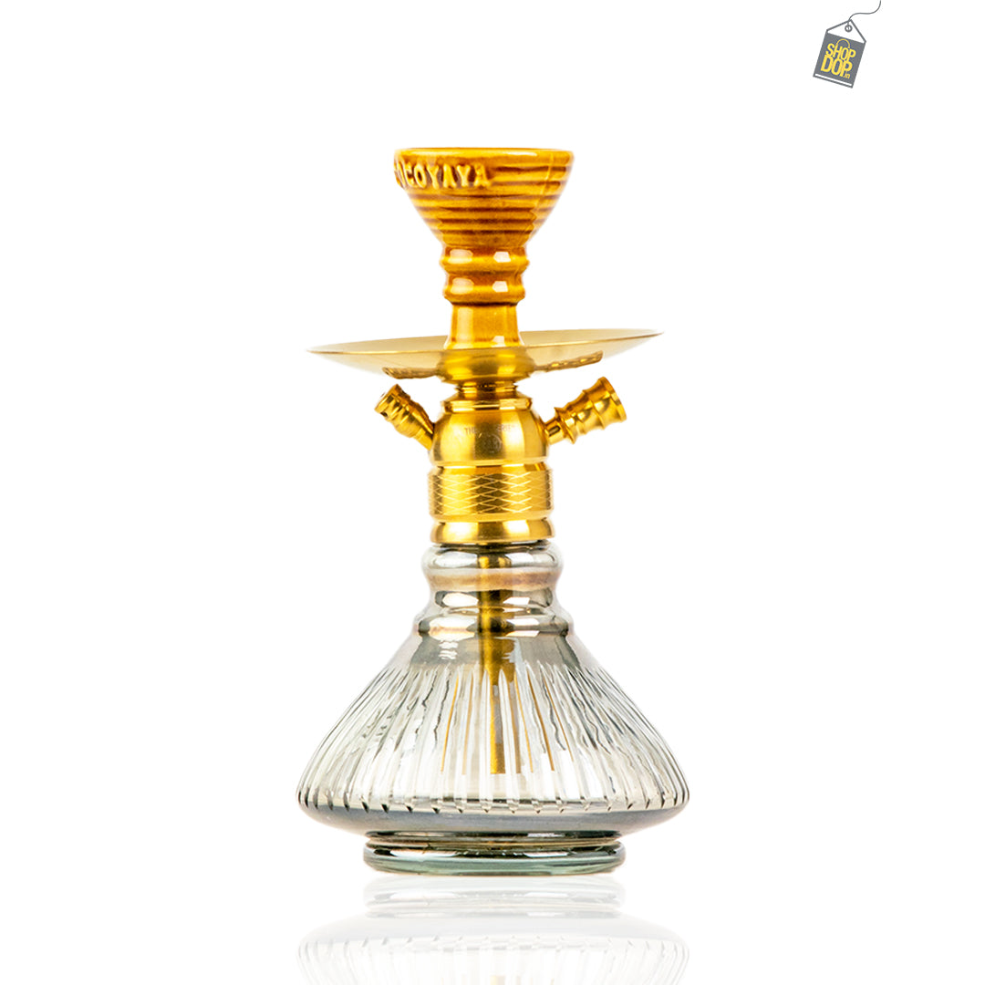 COCOYAYA X8 Hookah - Golden / Cut Glass Base