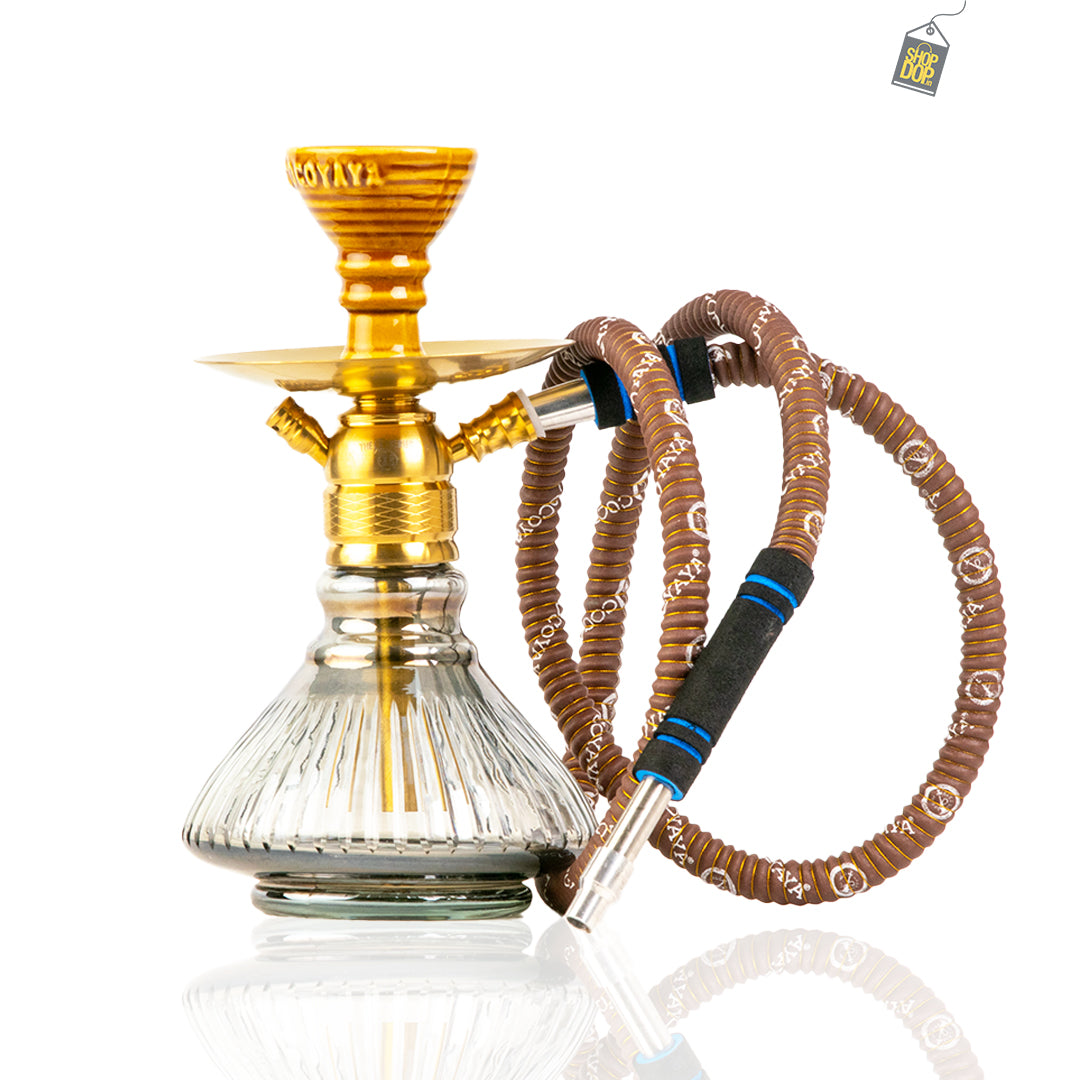 COCOYAYA X8 Hookah - Golden / Cut Glass Base