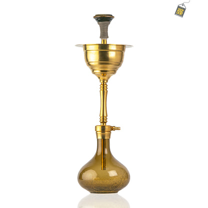 COCOYAYA Yara Hookah - Golden Stem (Grey Base)