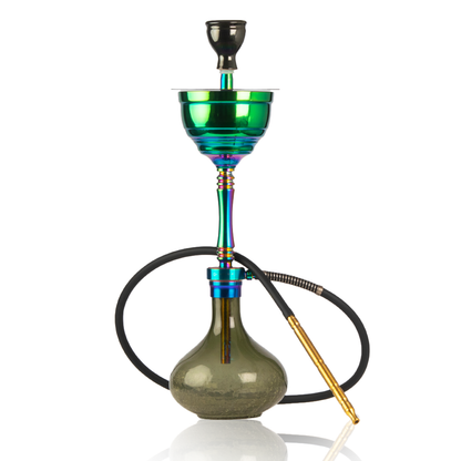 COCOYAYA Yara Hookah - Rainbow Stem (Green Base)