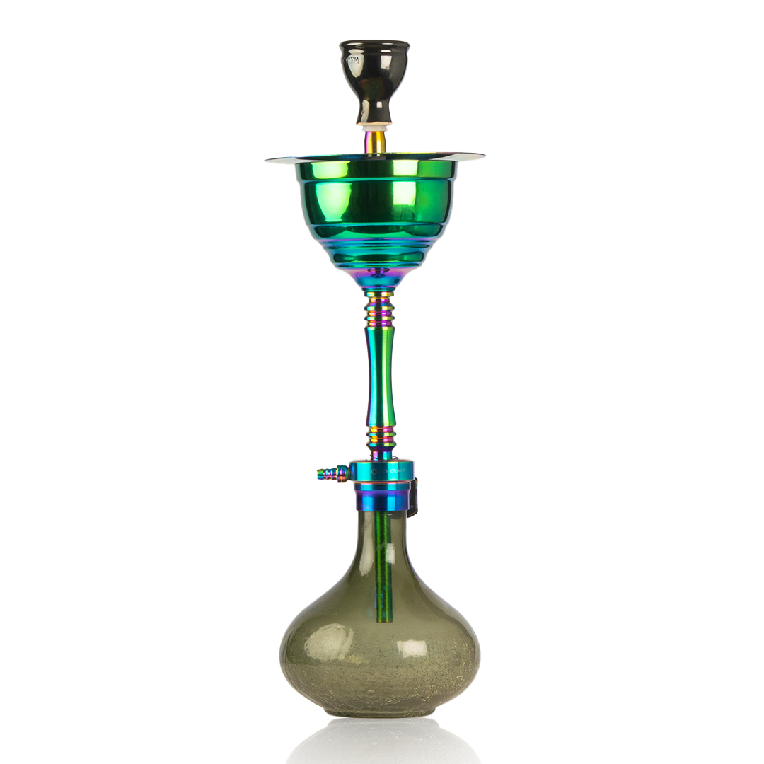 COCOYAYA Yara Hookah - Rainbow Stem (Green Base)