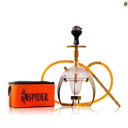 VG France Crown Hookah with Bag (LED & Remote) - Gold Stem / CGB Base