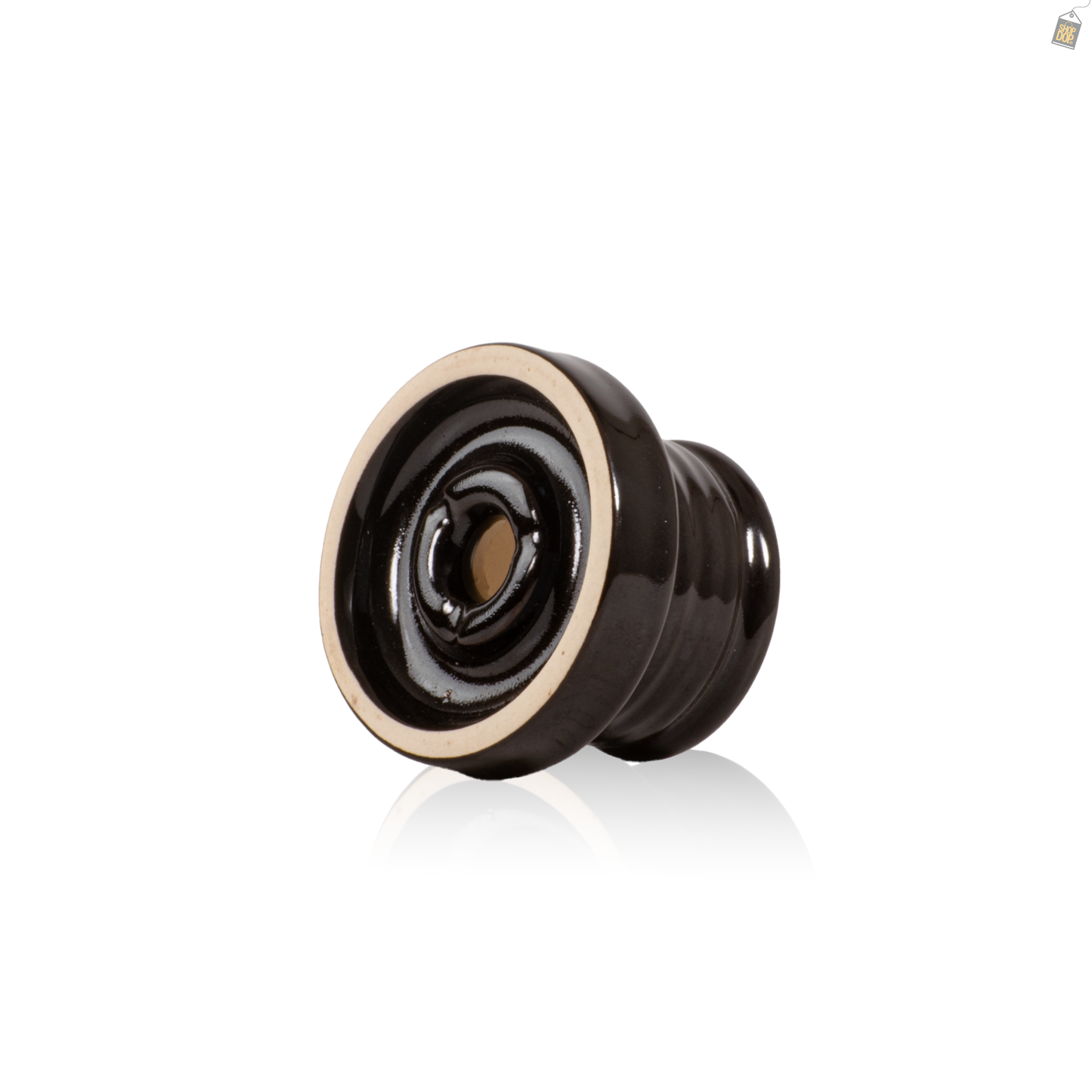 Candy Single Hole Ceramic Hookah Phunnel Bowl - Noir