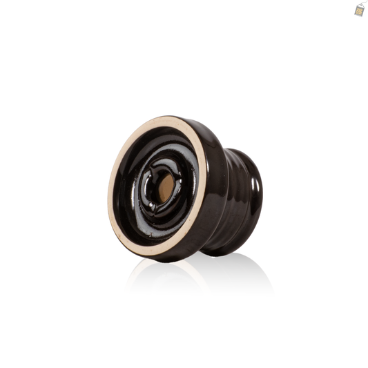 Candy Single Hole Ceramic Hookah Phunnel Bowl - Noir