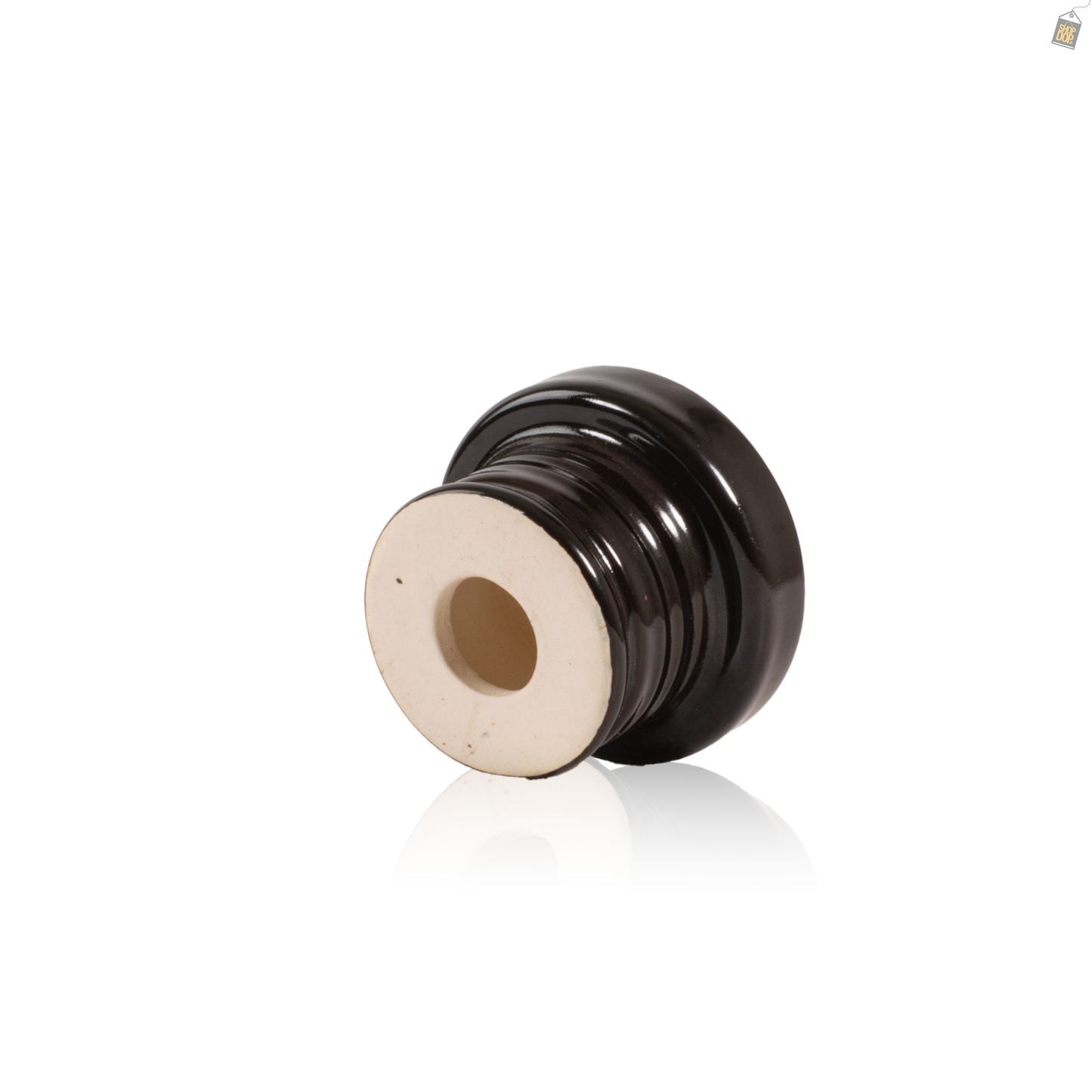 Candy Single Hole Ceramic Hookah Phunnel Bowl - Noir