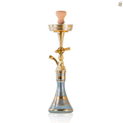 Canon Khalil Gem Hookah - Gold Stem / Grey Base