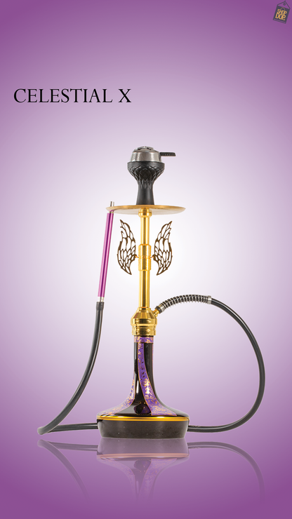 Celestial Hookah with Wings - Purple