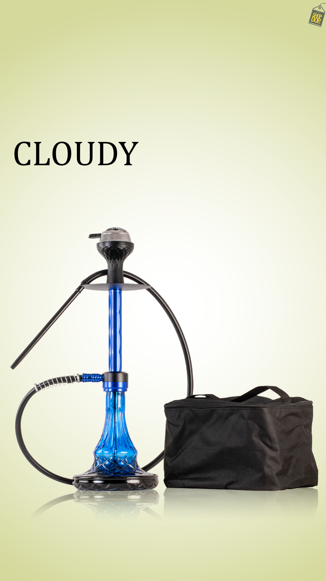 Cloudy Hookah with Bag - Blue