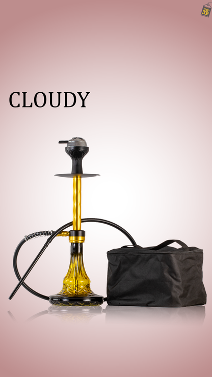 Cloudy Hookah with Bag - Gold