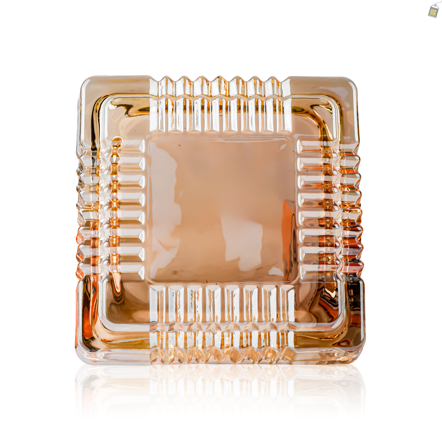 Cluster Long 6 Inch Ashtray - Gold