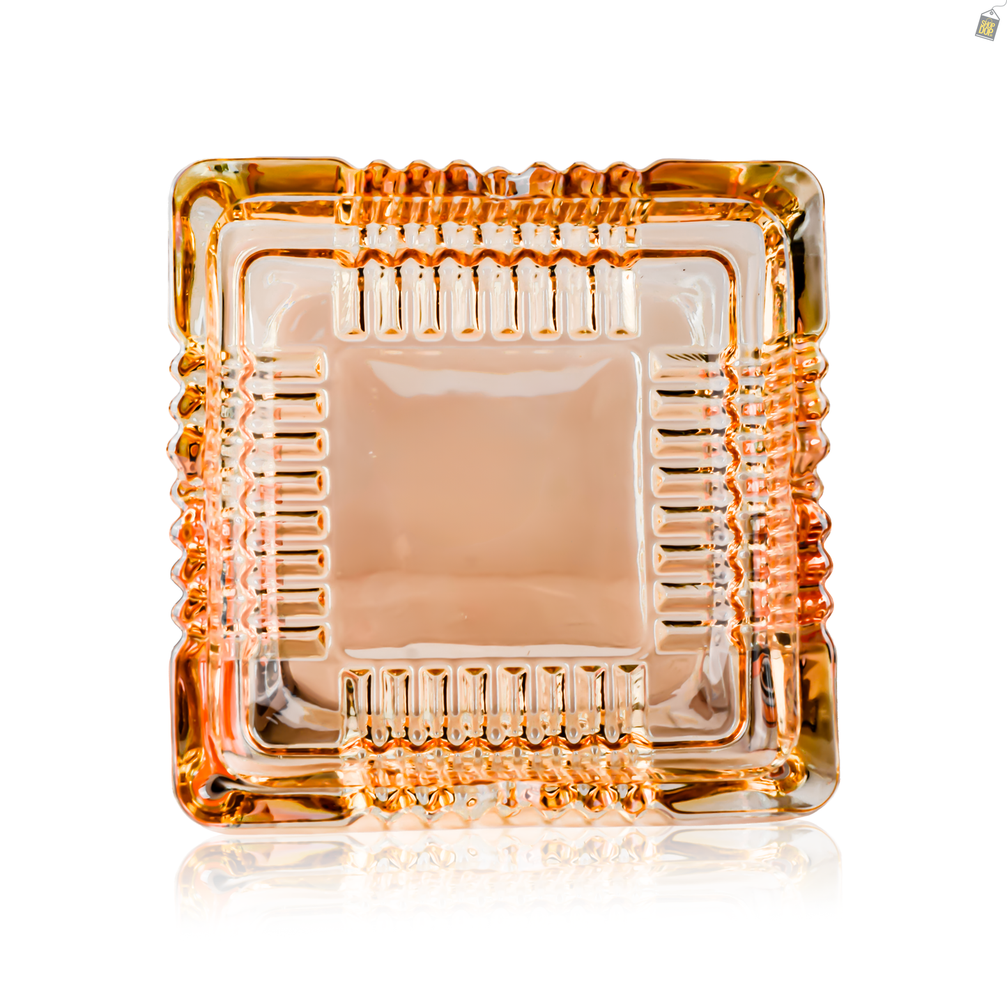 Cluster Long 6 Inch Ashtray - Gold