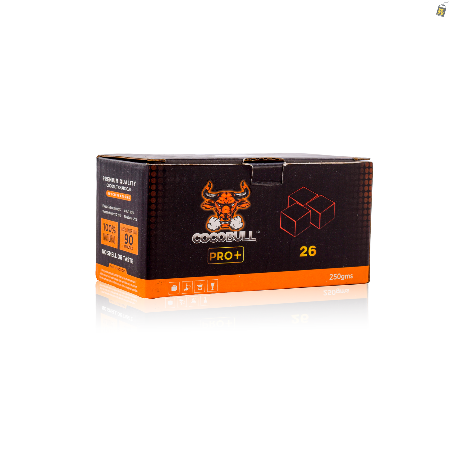 Cocobull Gold Coconut Shell Hookah Charcoal - 250g (16pcs)