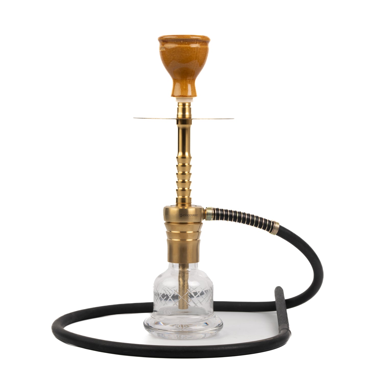 Cocoyaya Kaka Hookah (Conquer Series) - Golden (Transparent Base)