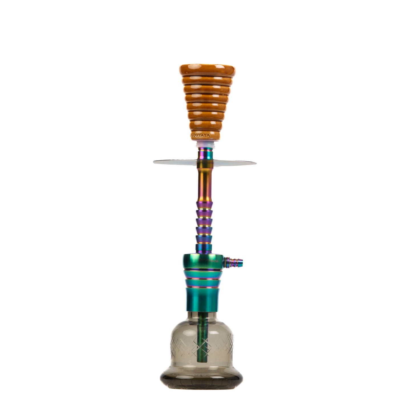 Cocoyaya Kaka Hookah (Conquer Series) - Rainbow (Grey Base)