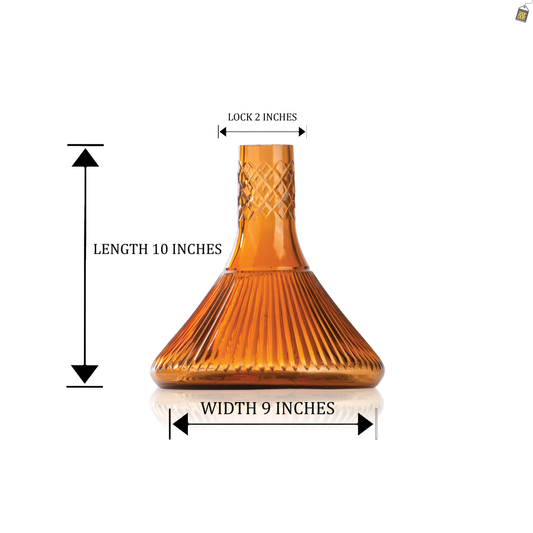 COCOYAYA King Series Hookah - Glass Base Only (Amber)