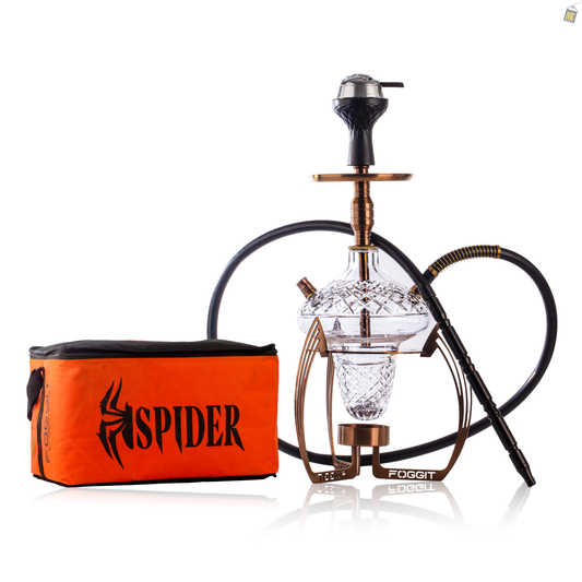 VG France Crown Hookah with Bag (LED & Remote) - Bronze Stem / CGB Base