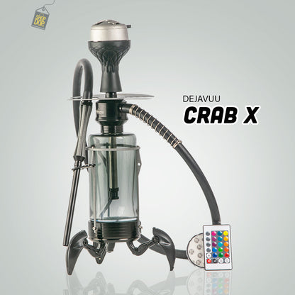 Crab X-Function Hookah with LED Light - Silver