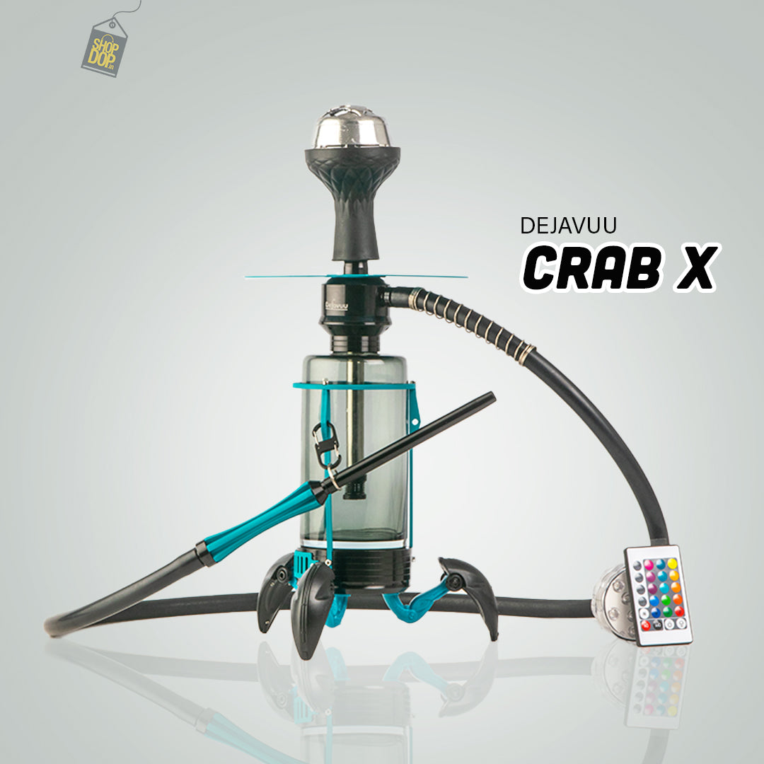 Crab X-Function Hookah with LED Light - Green