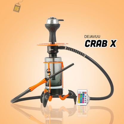 Crab X-Function Hookah with LED Light - Orange